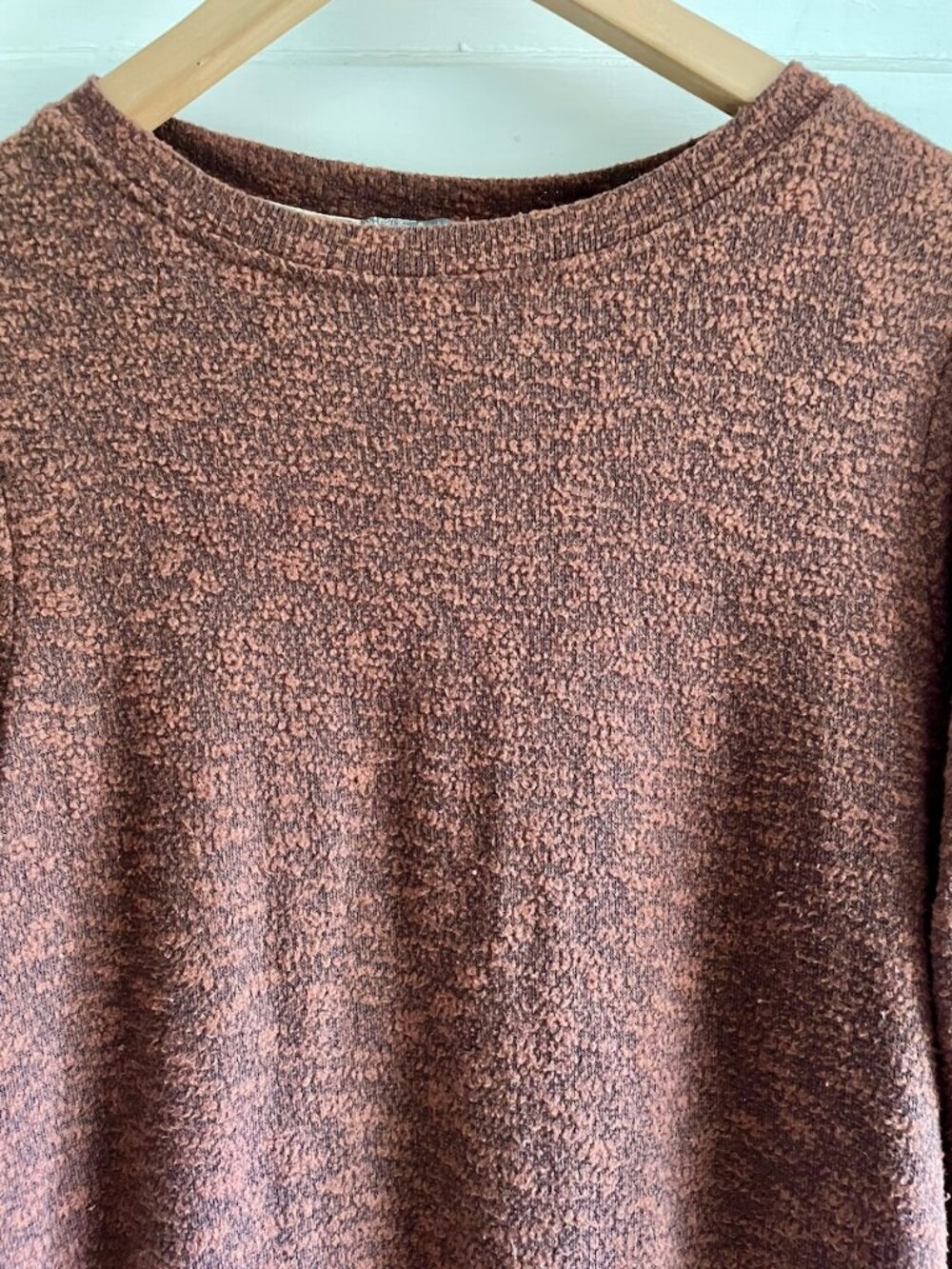 Prana Brown Zada Organic Cotton Blend Textured Sweatshirt Dress S *Runs L - Picture 6 of 12